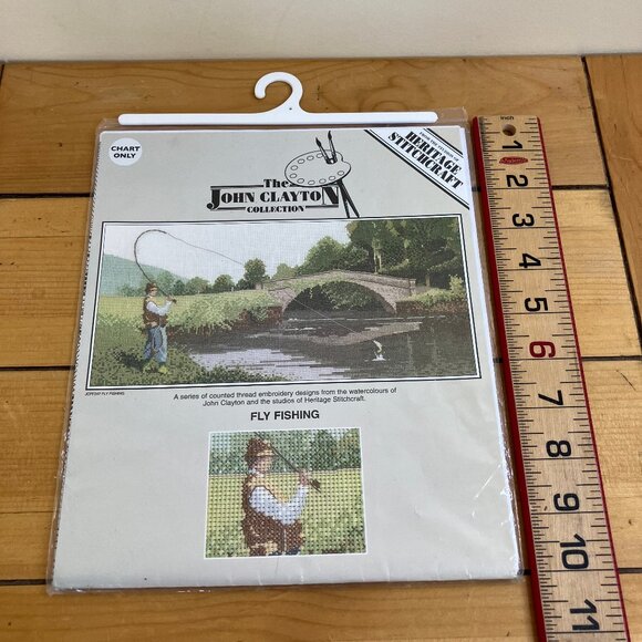 John Clayton Fly Fishing Counted Cross Stitch CHART ONLY JCFF247 Heritage - Picture 2 of 3